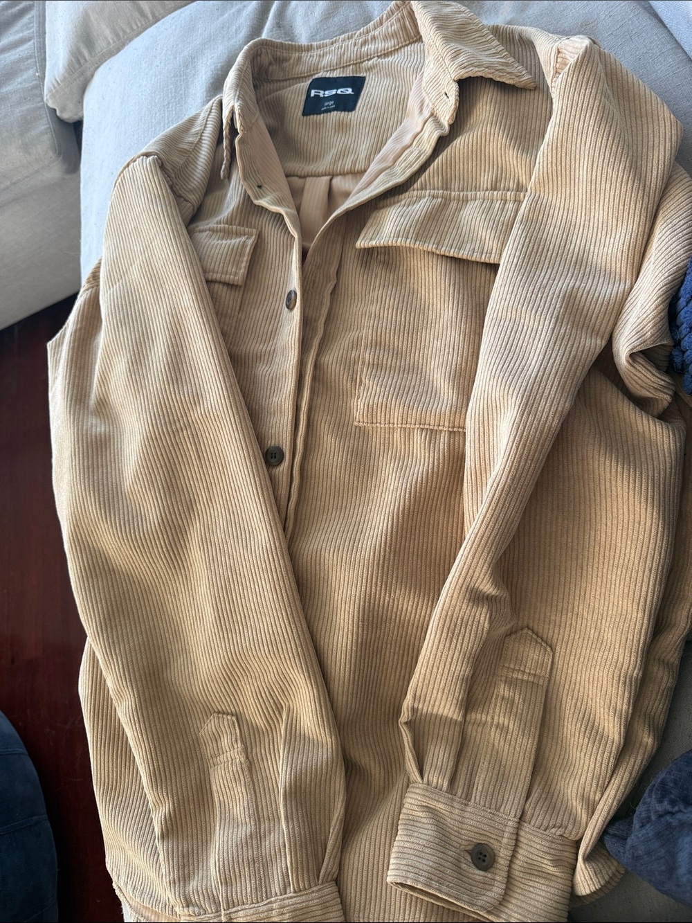 RSQ Men's Tan Corduroy Shirt Jacket